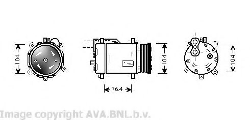 Imagine Compresor, climatizare AVA QUALITY COOLING VWK170