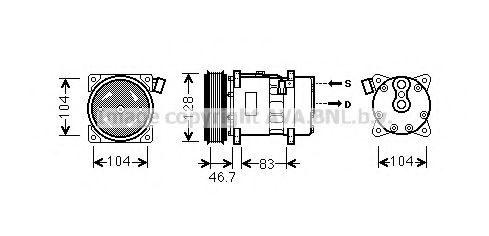 Imagine Compresor, climatizare AVA QUALITY COOLING VWK309