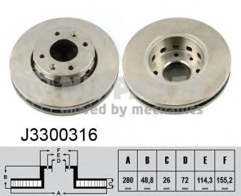 Imagine Disc frana NIPPARTS J3300316