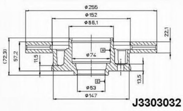 Imagine Disc frana NIPPARTS J3303032