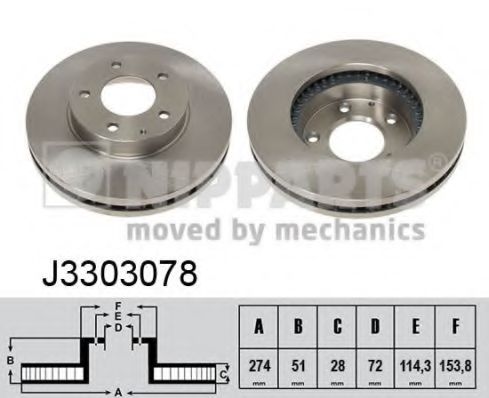 Imagine Disc frana NIPPARTS J3303078