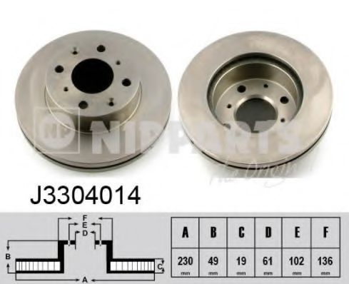 Imagine Disc frana NIPPARTS J3304014