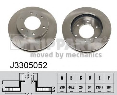 Imagine Disc frana NIPPARTS J3305052