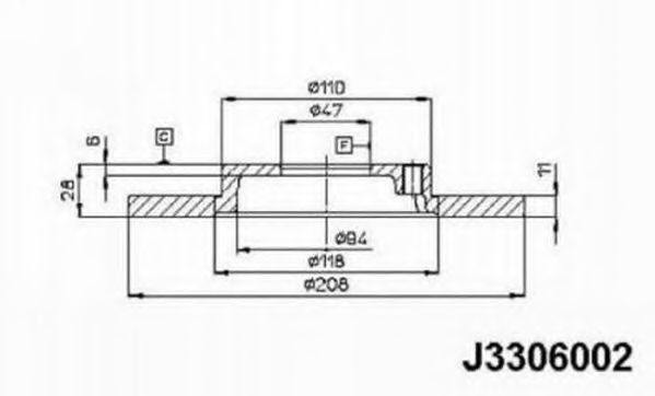 Imagine Disc frana NIPPARTS J3306002