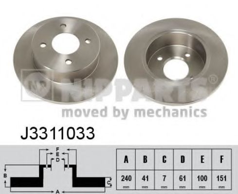 Imagine Disc frana NIPPARTS J3311033