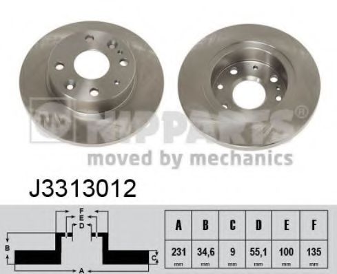 Imagine Disc frana NIPPARTS J3313012