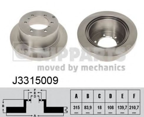 Imagine Disc frana NIPPARTS J3315009