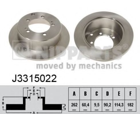 Imagine Disc frana NIPPARTS J3315022