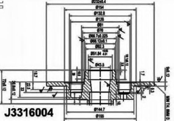 Imagine Disc frana NIPPARTS J3316004