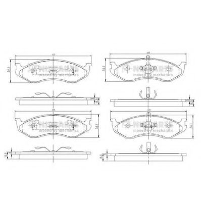 Imagine set placute frana,frana disc NIPPARTS J3600307