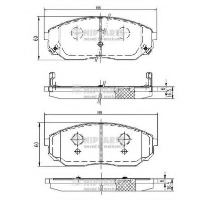 Imagine set placute frana,frana disc NIPPARTS J3600318