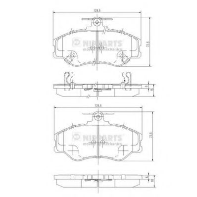 Imagine set placute frana,frana disc NIPPARTS J3600513