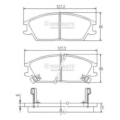 Imagine set placute frana,frana disc NIPPARTS J3600539