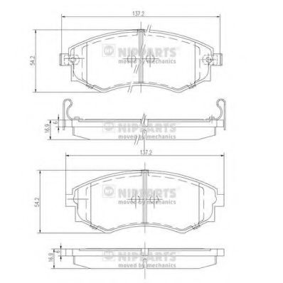 Imagine set placute frana,frana disc NIPPARTS J3601055