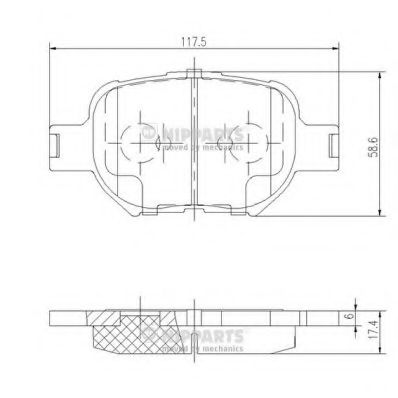 Imagine set placute frana,frana disc NIPPARTS J3602091