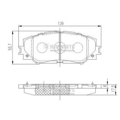 Imagine set placute frana,frana disc NIPPARTS J3602120