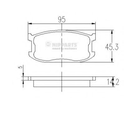 Imagine set placute frana,frana disc NIPPARTS J3603016