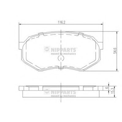 Imagine set placute frana,frana disc NIPPARTS J3603030