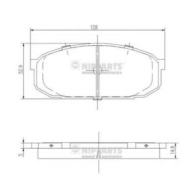 Imagine set placute frana,frana disc NIPPARTS J3603039