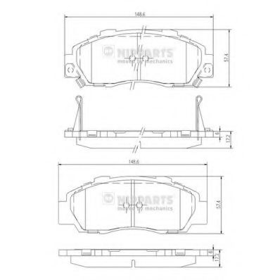 Imagine set placute frana,frana disc NIPPARTS J3604032