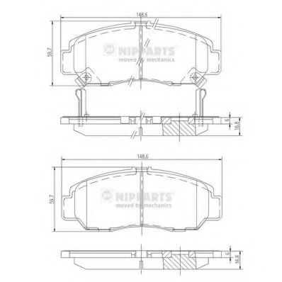 Imagine set placute frana,frana disc NIPPARTS J3604051