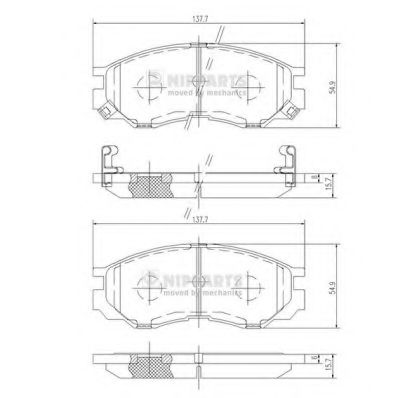 Imagine set placute frana,frana disc NIPPARTS J3605035