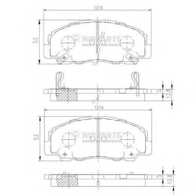 Imagine set placute frana,frana disc NIPPARTS J3606012