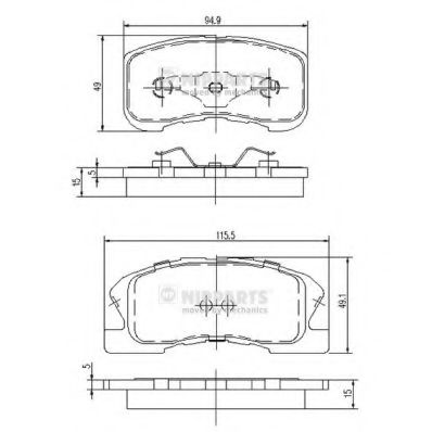 Imagine set placute frana,frana disc NIPPARTS J3606019