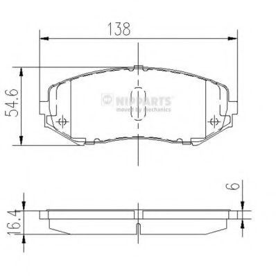 Imagine set placute frana,frana disc NIPPARTS J3608029