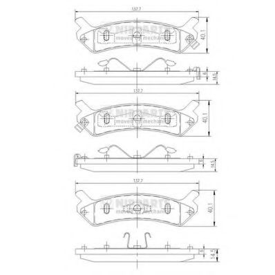 Imagine set placute frana,frana disc NIPPARTS J3610501