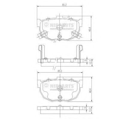 Imagine set placute frana,frana disc NIPPARTS J3610505