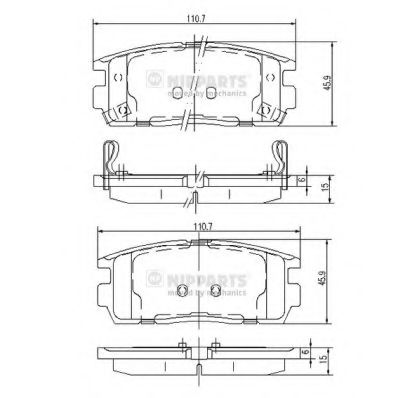 Imagine set placute frana,frana disc NIPPARTS J3610905