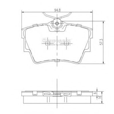 Imagine set placute frana,frana disc NIPPARTS J3611047