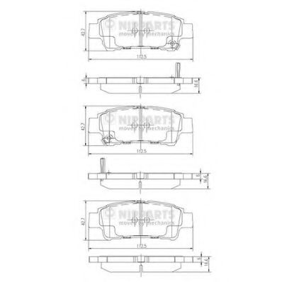 Imagine set placute frana,frana disc NIPPARTS J3612019