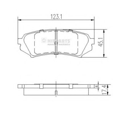 Imagine set placute frana,frana disc NIPPARTS J3612022