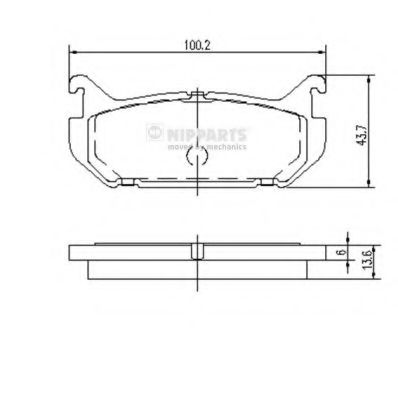 Imagine set placute frana,frana disc NIPPARTS J3613007