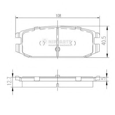 Imagine set placute frana,frana disc NIPPARTS J3615009