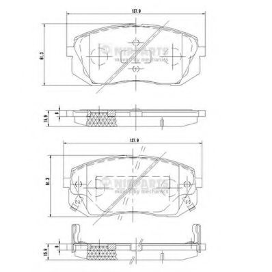 Imagine set placute frana,frana disc NIPPARTS N3600330