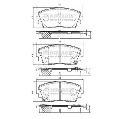 Imagine set placute frana,frana disc NIPPARTS N3600332