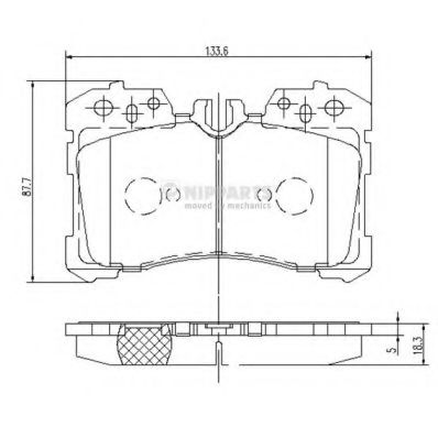 Imagine set placute frana,frana disc NIPPARTS N3602131