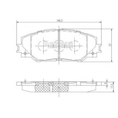 Imagine set placute frana,frana disc NIPPARTS N3602138