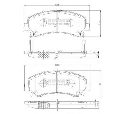 Imagine set placute frana,frana disc NIPPARTS N3609011