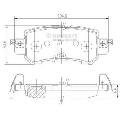 Imagine set placute frana,frana disc NIPPARTS N3613026