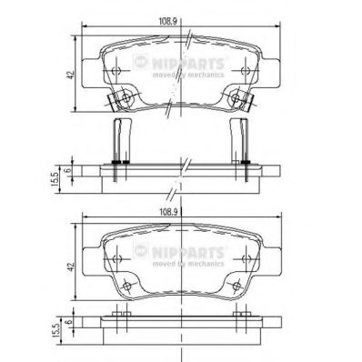 Imagine set placute frana,frana disc NIPPARTS N3614019