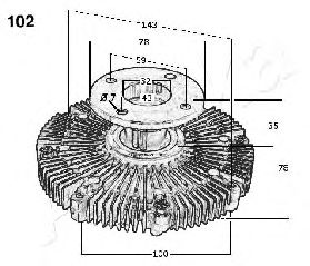 Imagine Cupla, ventilator radiator ASHIKA 36-01-102