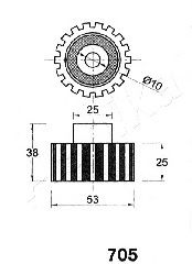 Imagine Mecanism tensionare, curea distributie ASHIKA 45-07-705