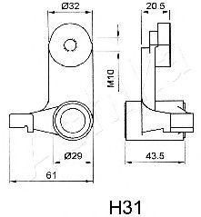Mecanism tensionare, curea distributie ASHIKA 45-0H-031