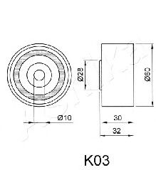 Mecanism tensionare, curea distributie ASHIKA 45-0K-003