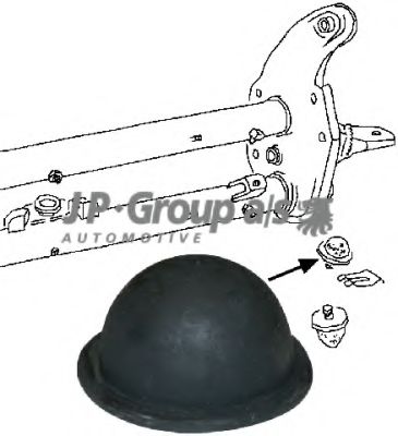 Tampon cauciuc, corp axe JP GROUP 8142250502