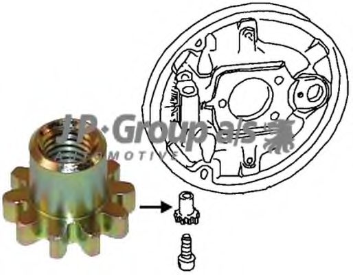 Imagine boltturi de reglaj,sistem de franare JP GROUP 8163850206